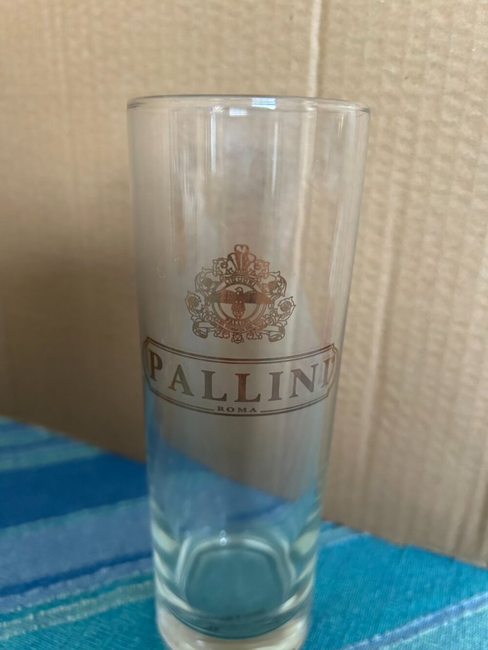 Pallini Roma 10 oz Limoncello Highball Glasses 6.5" Tall Set of 4 Made in Italy